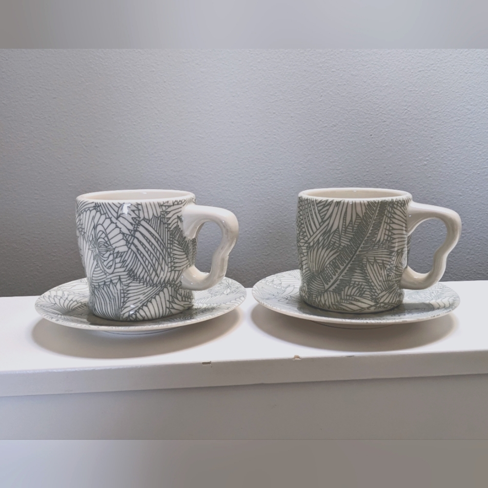 MCM Mug & Saucer Set Peter Terris Sweet Grass For Shenango China